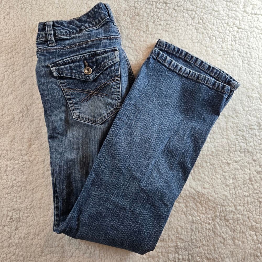 Sonoma Life + Style Jeans Womens 8 Short Blue Classic Straight Leg Flap Pocket - Picture 6 of 6